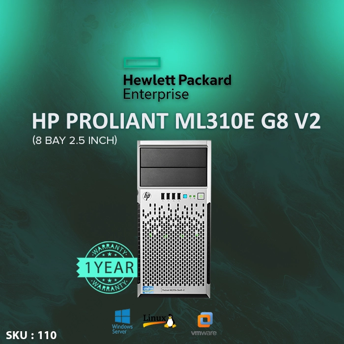 HP ProLiant ML310e Gen8 v2 8 BAY 2.5 INCH Server Tower HP ProLiant ML310e-servertechservice