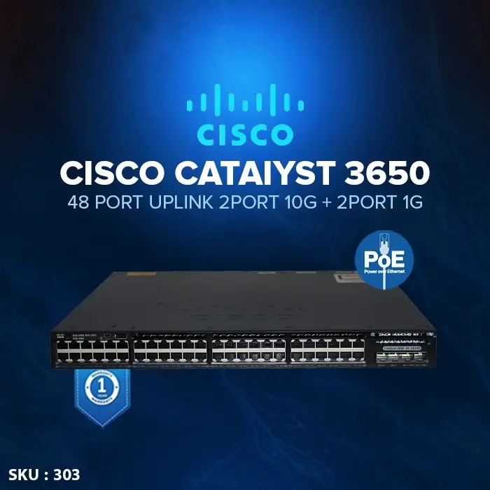 Cisco Catalyst 3650 48 Port PoE+