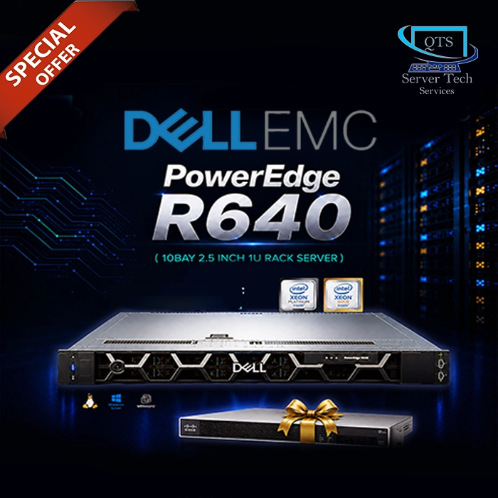 Dell EMC PowerEdge R640 10BAY 2.5 INCH 1U Rack Server Dell EMC PowerEdge R640-servertechservice